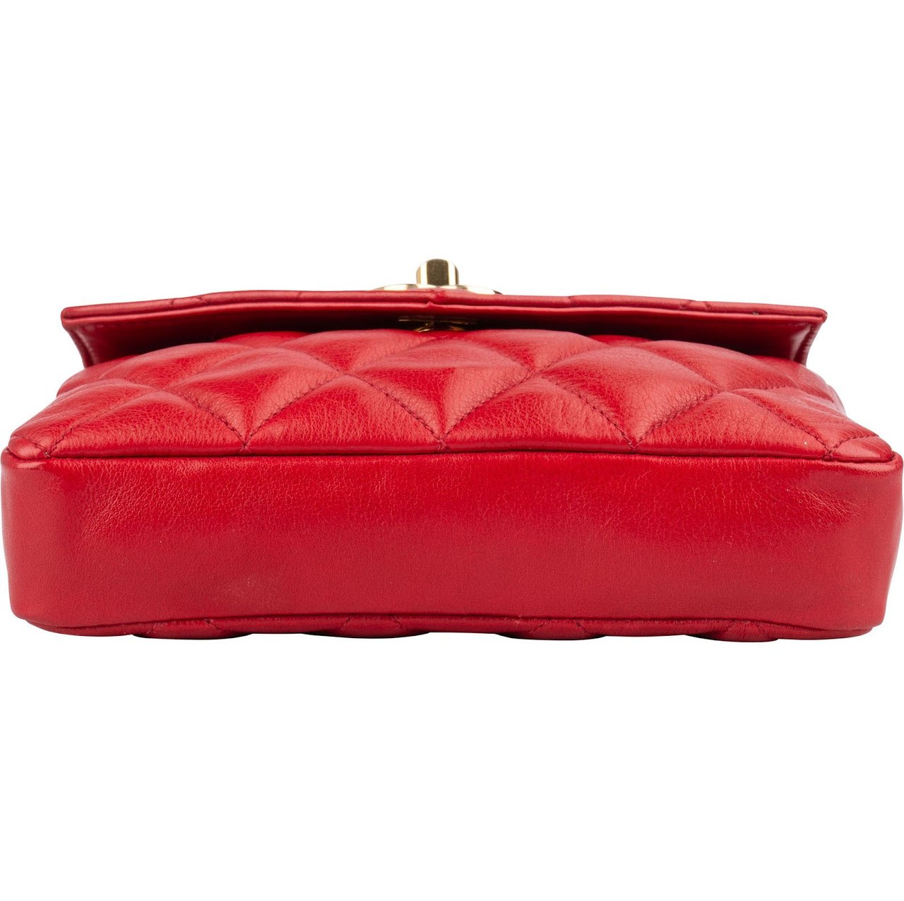 Chanel Chanel Quilted Lambskin CC Belt Crossbody Bag Rood