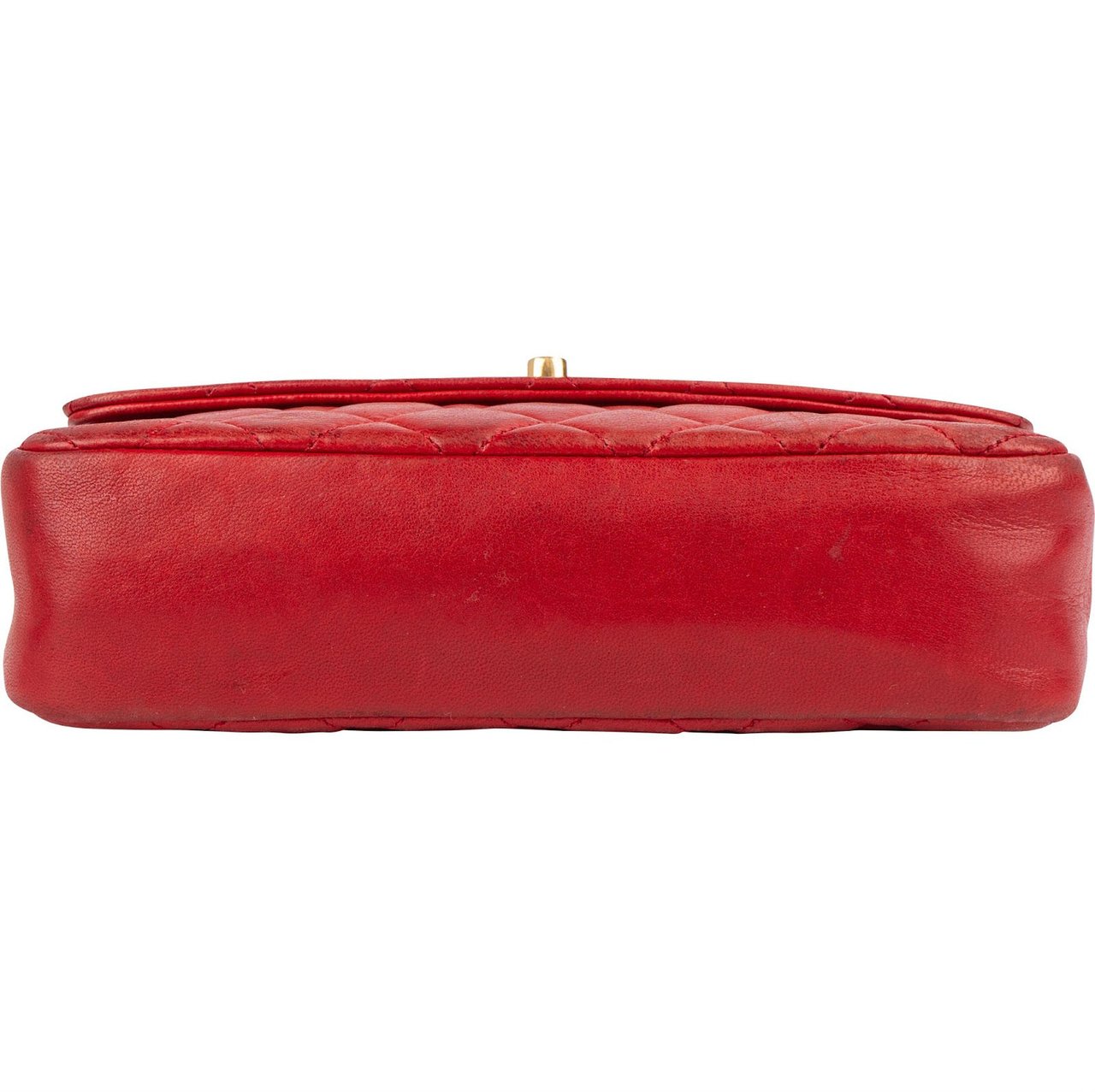 Chanel Chanel Quilted Lambskin 24K Gold Small Single Flap Crossbody Bag Rood