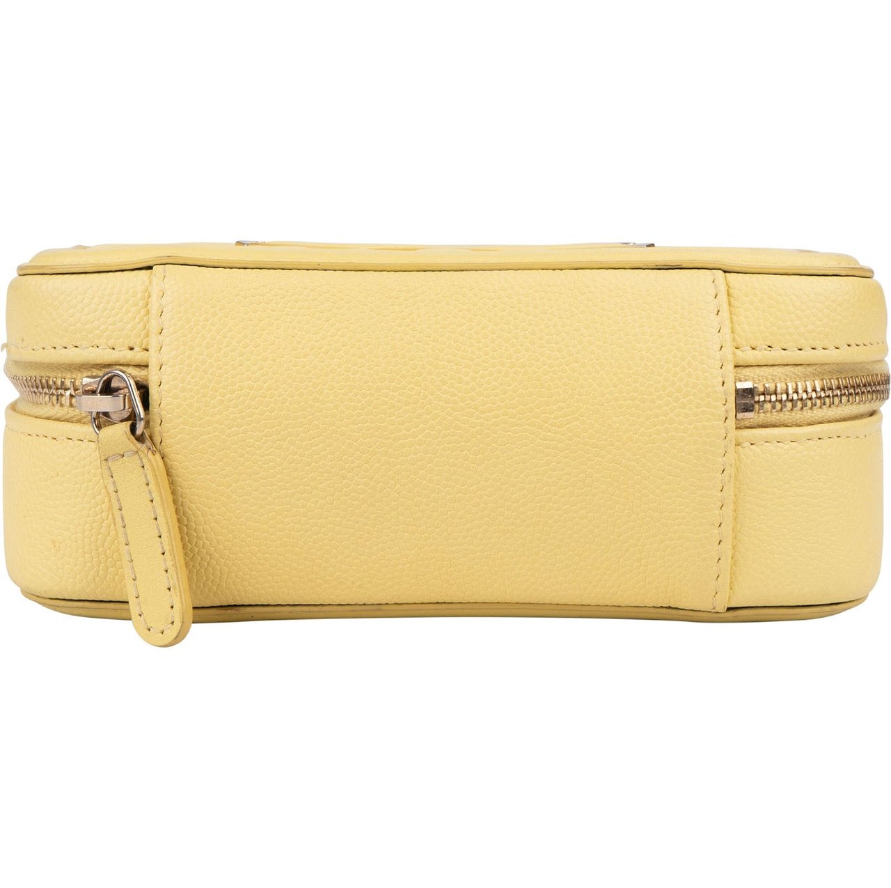 Chanel Chanel Quilted Caviar Leather CC Filigree Crossbody Bag Geel