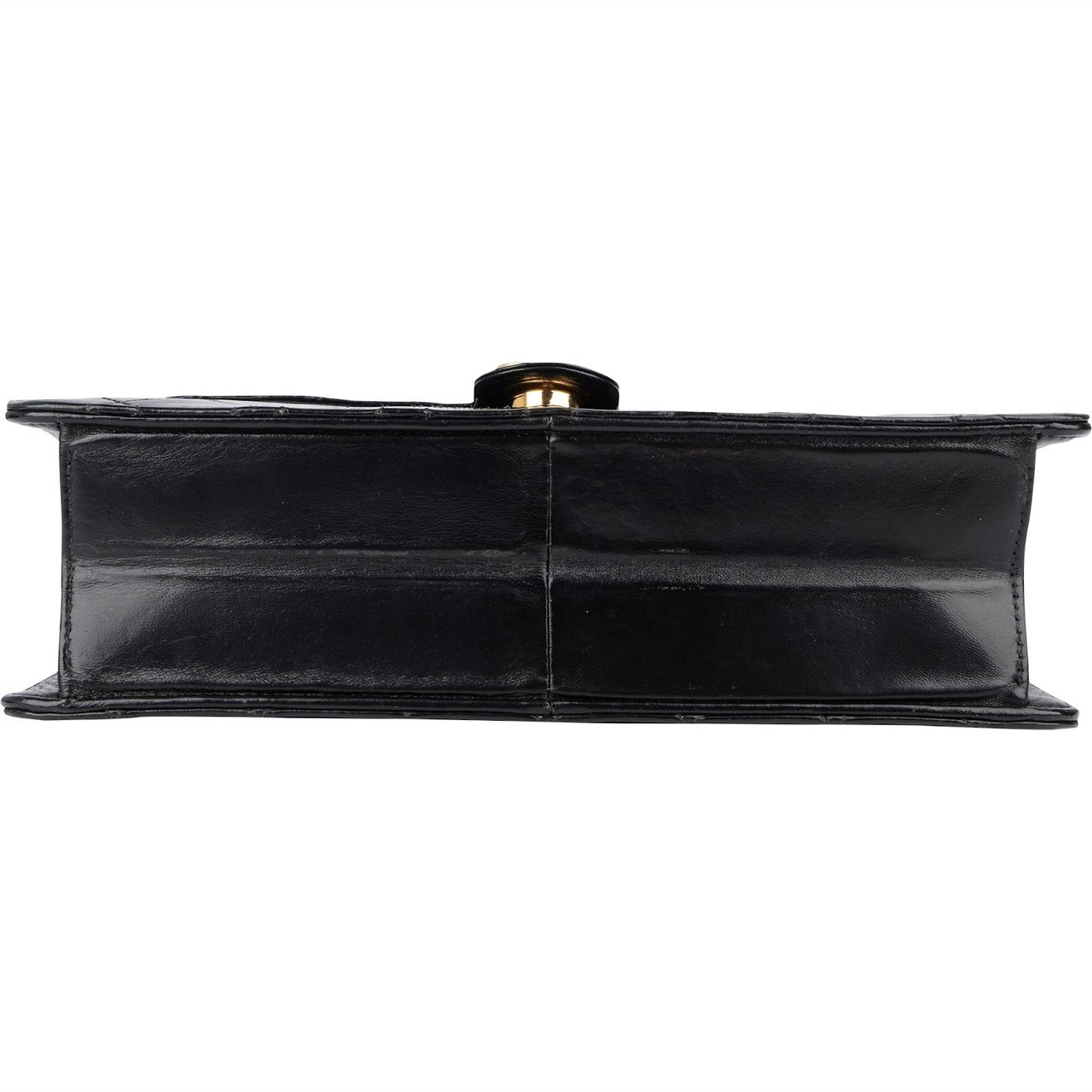 Chanel Chanel Quilted Lambskin CC Single Flap Shoulder Bag Zwart