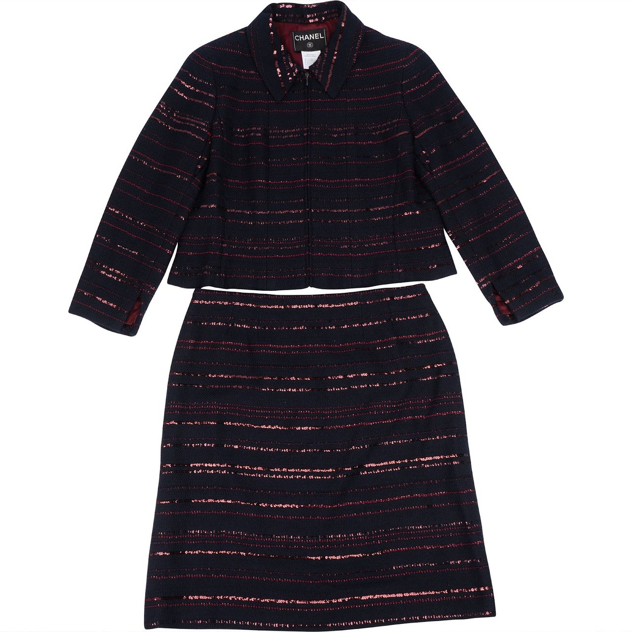 Chanel Multicolor Sequin Tweed Runway Costume Set (FR 44 / DE 42) Divers
