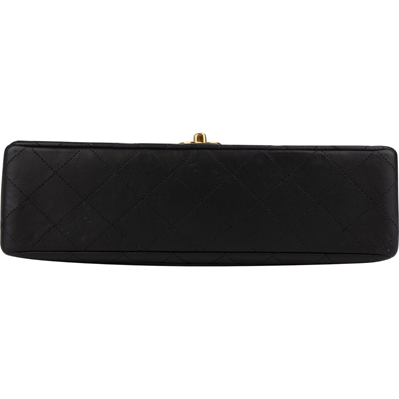 Chanel Chanel Quilted Lambskin 24K Gold Double Flap Crossbody Bag Zwart