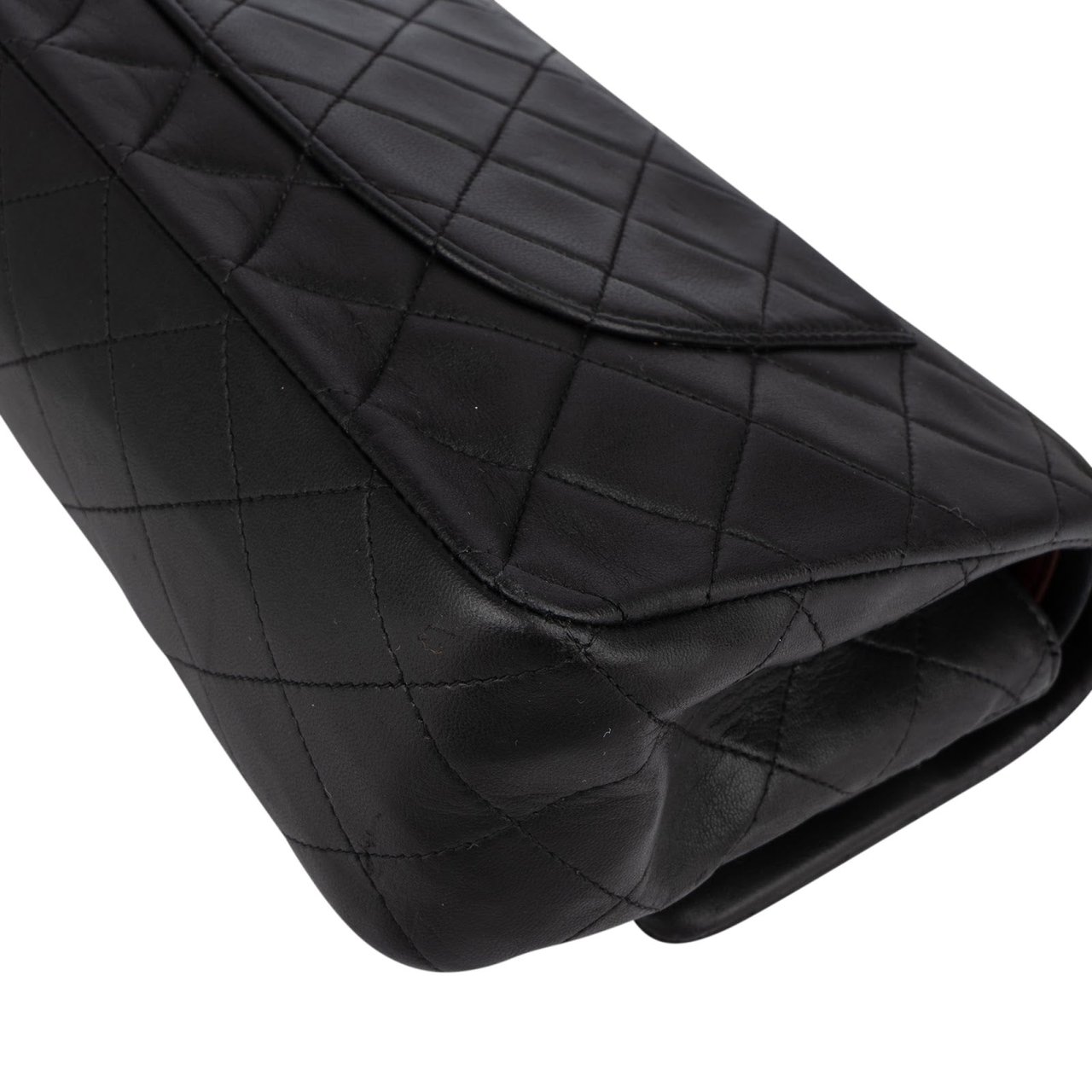 Chanel Chanel Quilted Lambskin 24K Gold Medium Double Flap Crossbody Bag Zwart