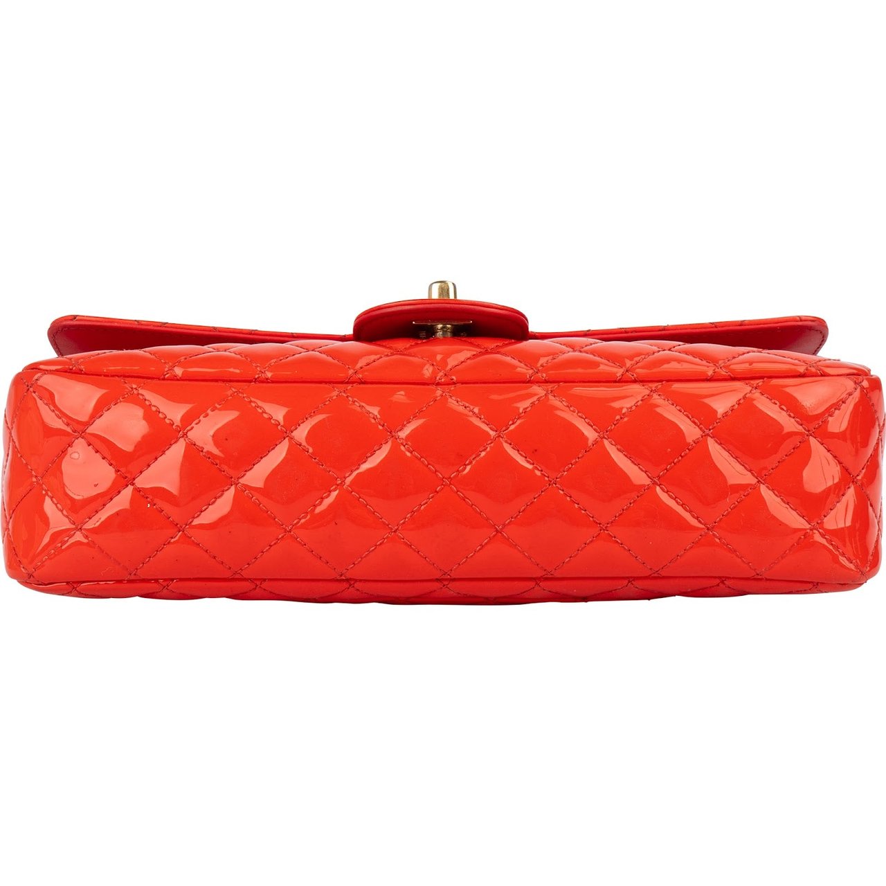 Chanel Chanel Quilted Patent Leather Valentine Single Flap Crossbody Bag Rood