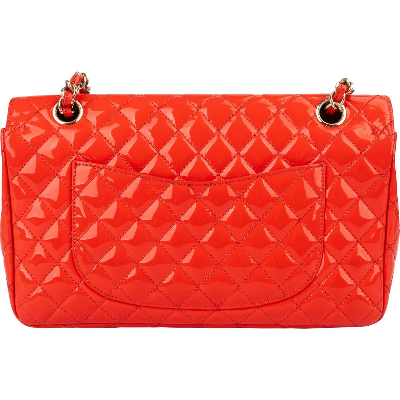 Chanel Chanel Quilted Patent Leather Valentine Single Flap Crossbody Bag Rood