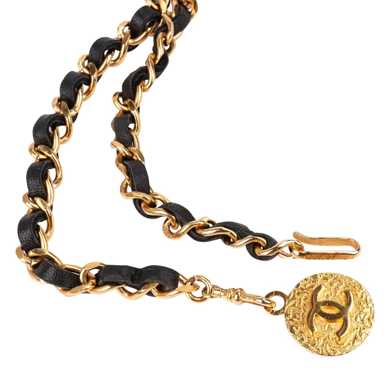 Chanel Chanel Golden CC Belly Chain Zwart