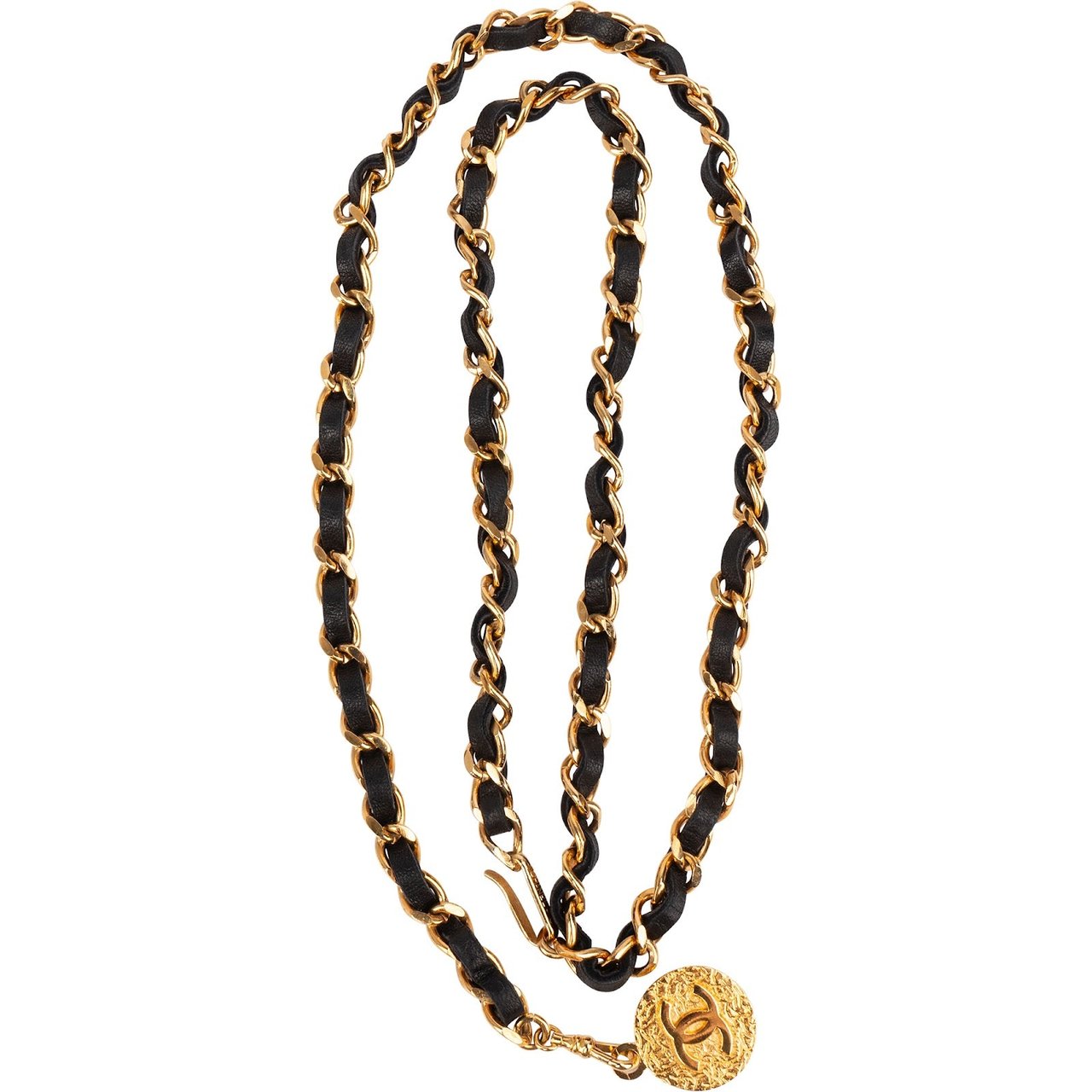 Chanel Chanel Golden CC Belly Chain Zwart