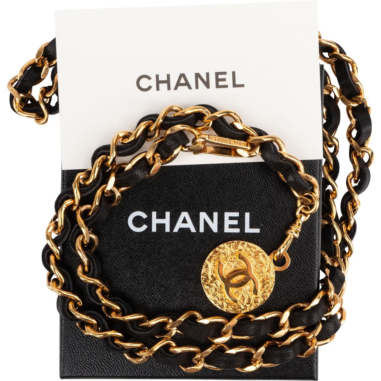 Chanel Chanel Golden CC Belly Chain Zwart