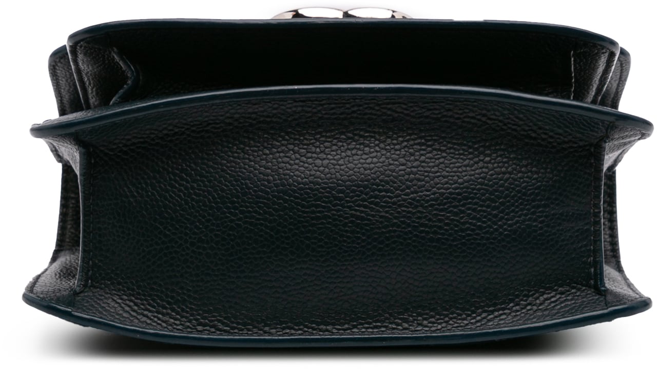 Chanel Mini Quilted Caviar CC Box Flap Blauw