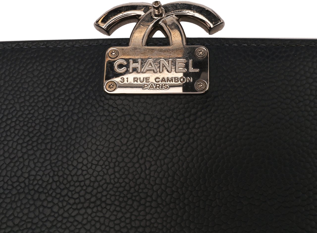 Chanel Mini Quilted Caviar CC Box Flap Blauw