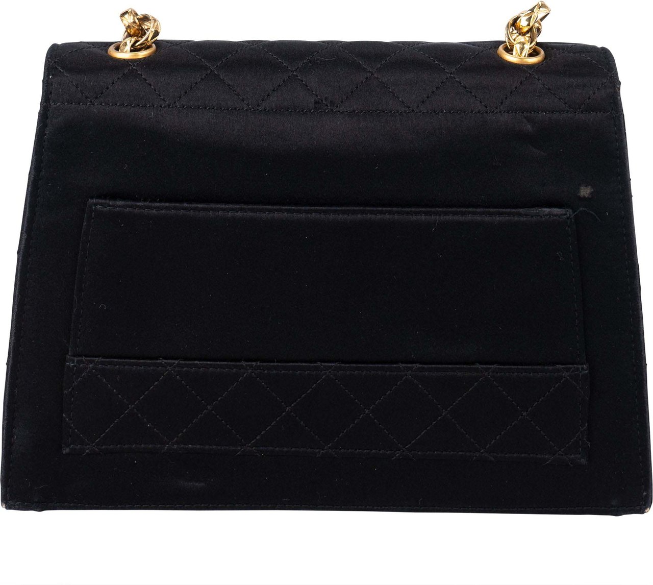 Chanel Chanel Stich Satin 24K Gold Single Flap Crossbody Bag Divers