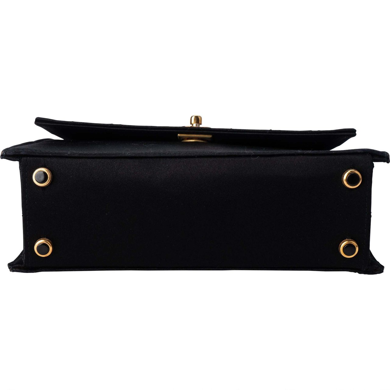 Chanel Chanel Stich Satin 24K Gold Single Flap Crossbody Bag Divers