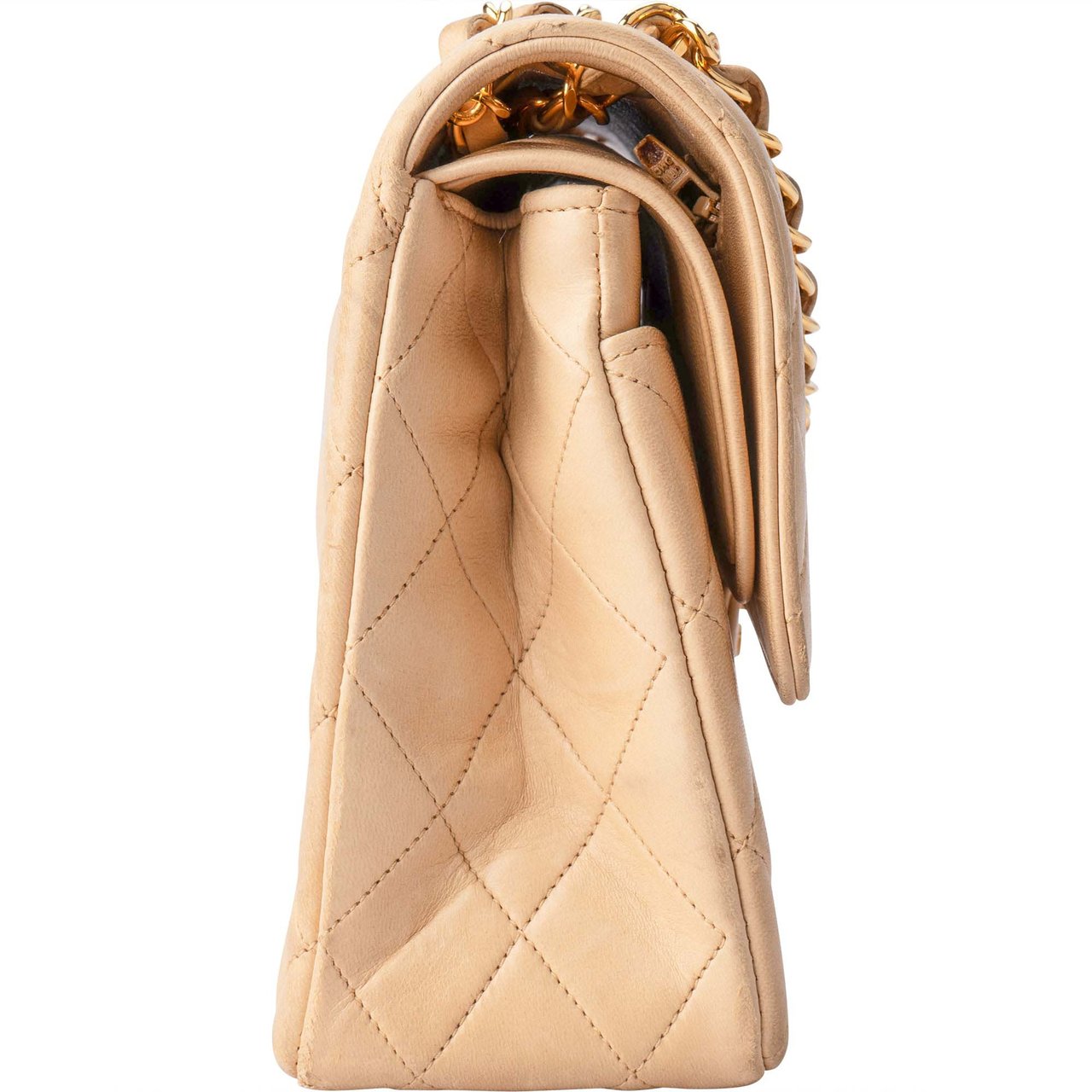 Chanel Chanel Quilted Lambskin 24K Gold Medium Double Flap Crossbody Bag Divers