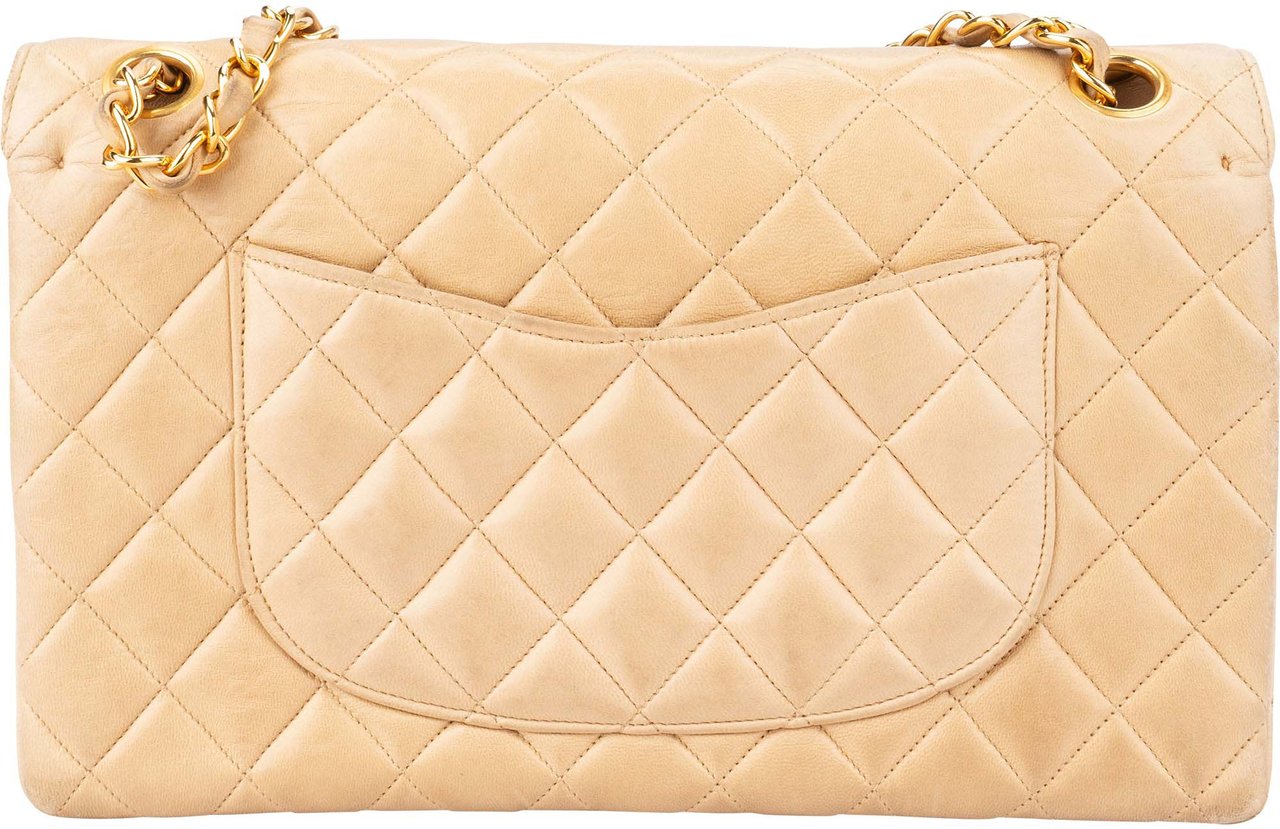 Chanel Chanel Quilted Lambskin 24K Gold Medium Double Flap Crossbody Bag Divers