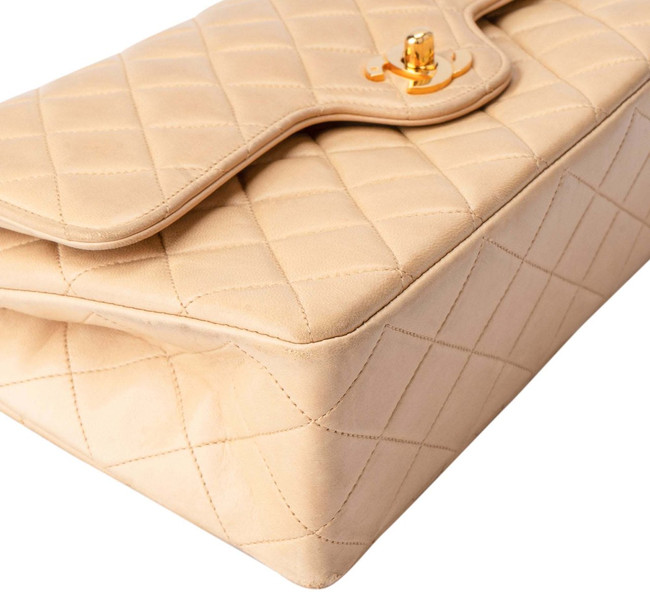 Chanel Chanel Quilted Lambskin 24K Gold Medium Double Flap Crossbody Bag Divers