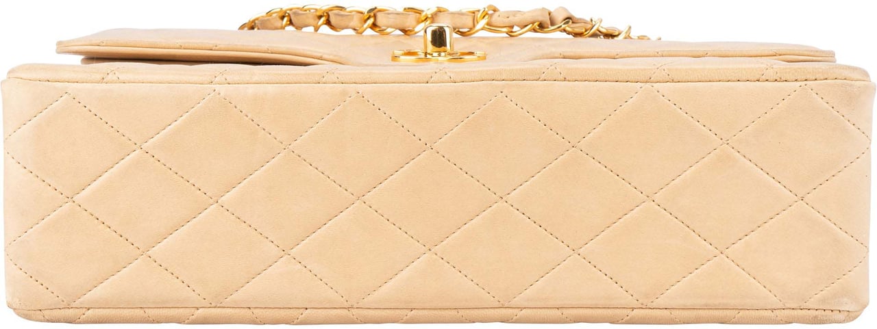 Chanel Chanel Quilted Lambskin 24K Gold Medium Double Flap Crossbody Bag Divers