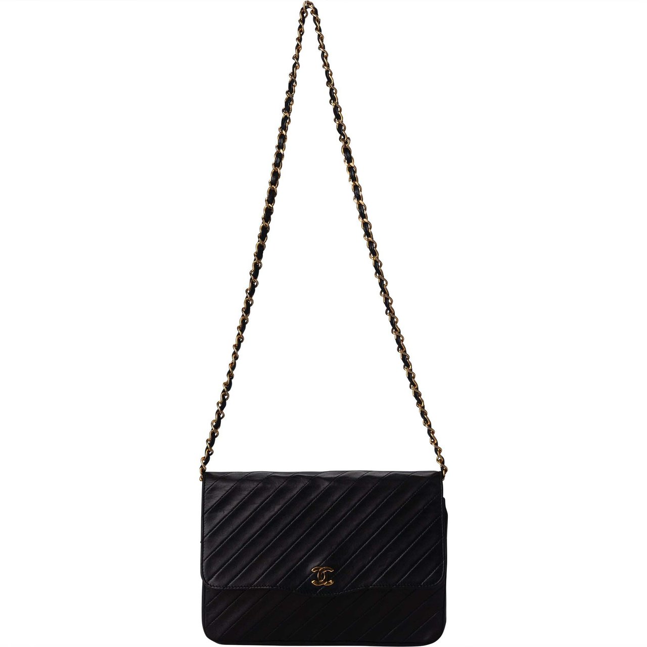 Chanel Chanel Quilted Lambskin 24K Gold Single Flap Shoulder Bag Divers