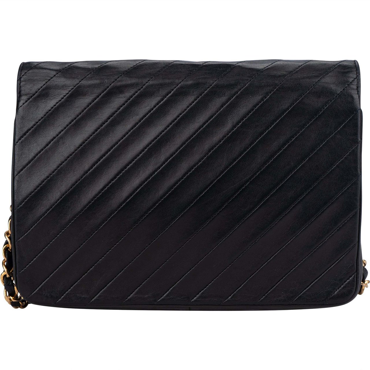 Chanel Chanel Quilted Lambskin 24K Gold Single Flap Shoulder Bag Divers