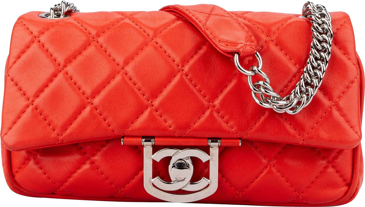 Chanel Chanel Quilted Lambskin Palladium Single Flap Shoulder Bag Divers