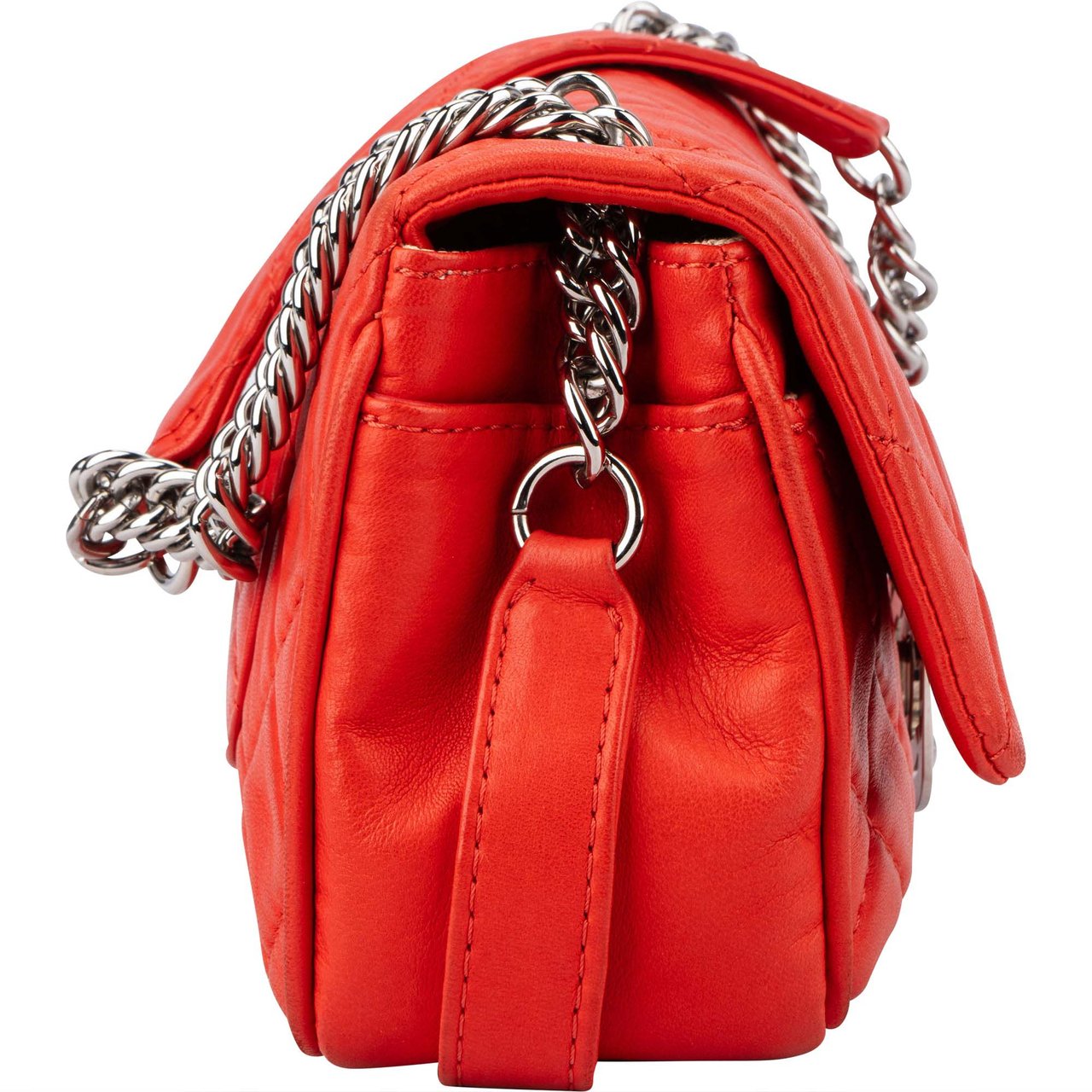 Chanel Chanel Quilted Lambskin Palladium Single Flap Shoulder Bag Divers