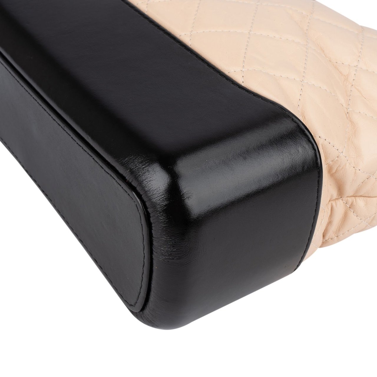 Chanel Chanel Quilted Lambskin Gabrielle Hobo Crossbody Bag Beige