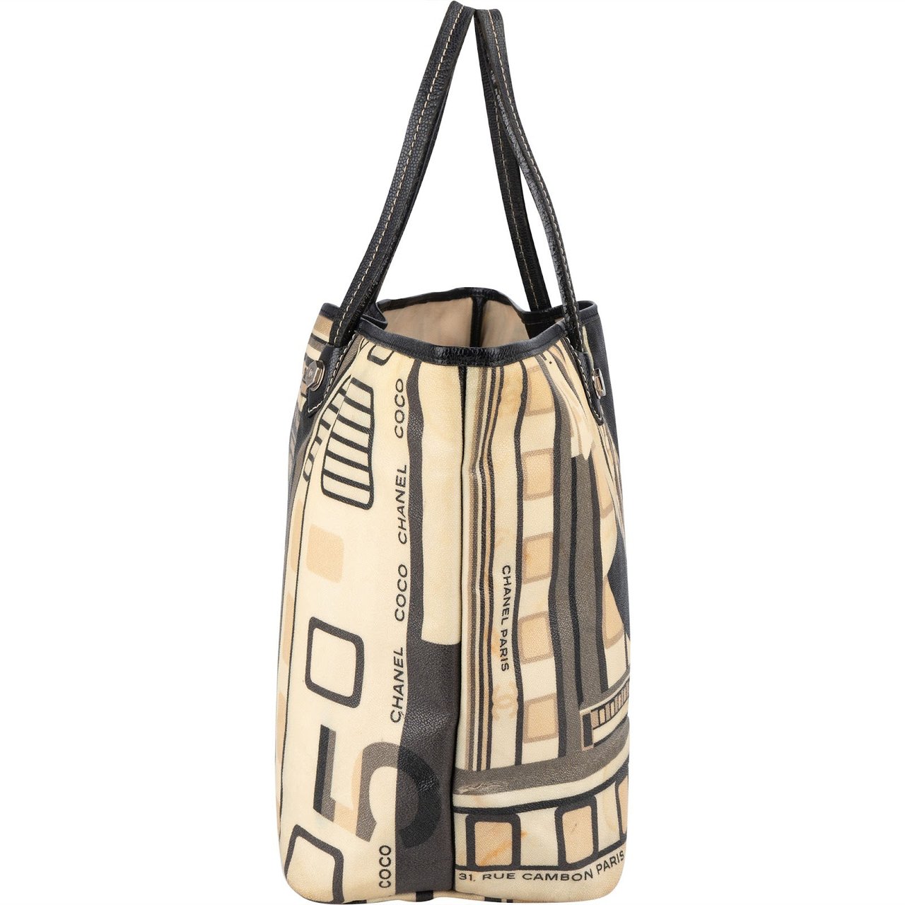 Chanel Central Station Grand Shopping Cambon Tote Handbag Beige
