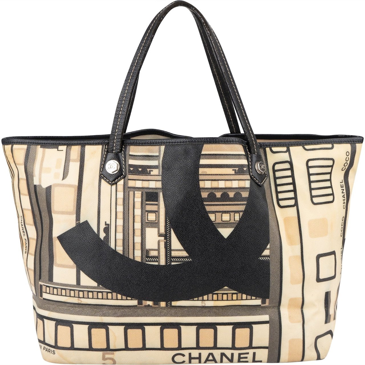 Chanel Chanel Central Station Grand Shopping Cambon Tote Handbag Beige