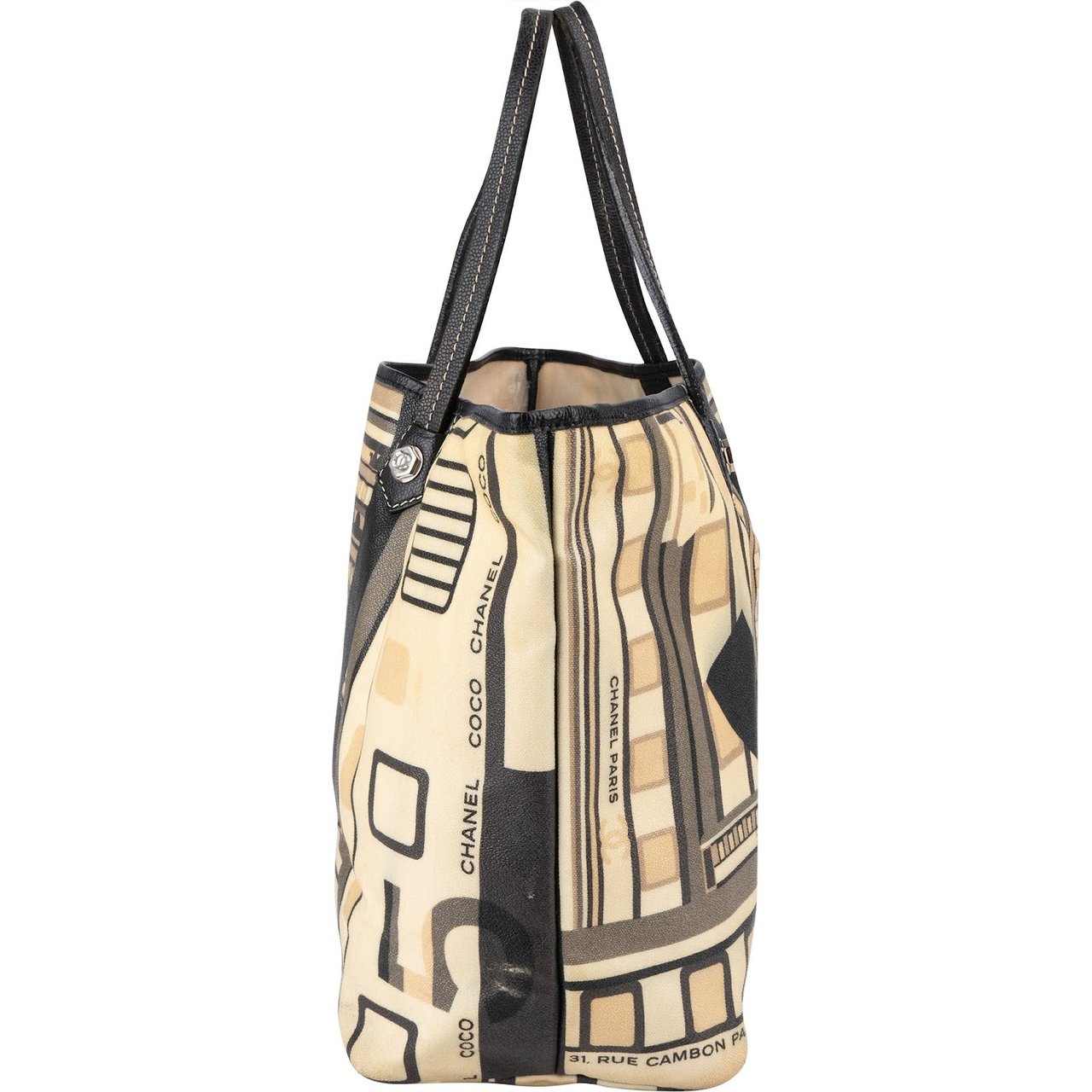 Chanel Central Station Grand Shopping Cambon Tote Handbag Beige