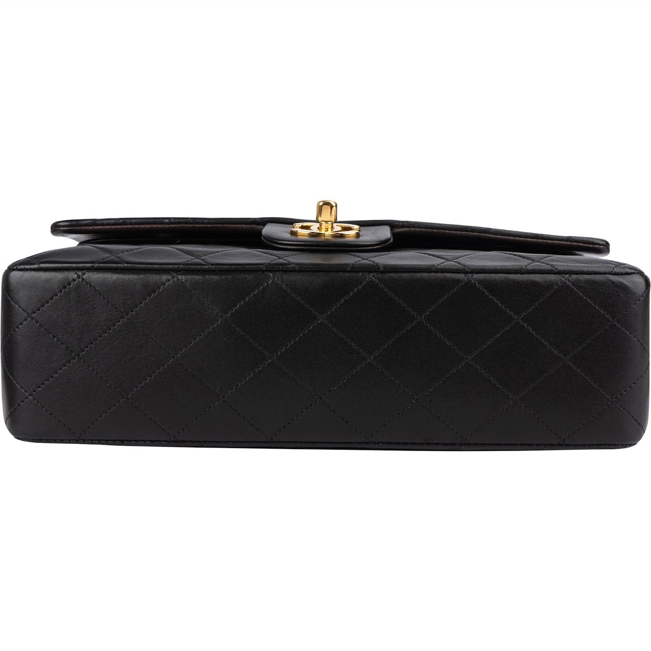 Chanel Chanel Quilted Lambskin 24K Gold Medium Double Flap Crossbody Bag Bruin