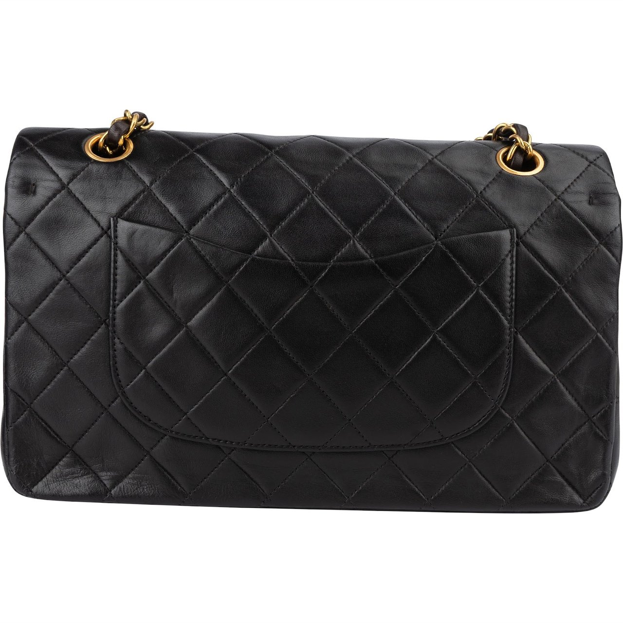 Chanel Chanel Quilted Lambskin 24K Gold Medium Double Flap Crossbody Bag Bruin