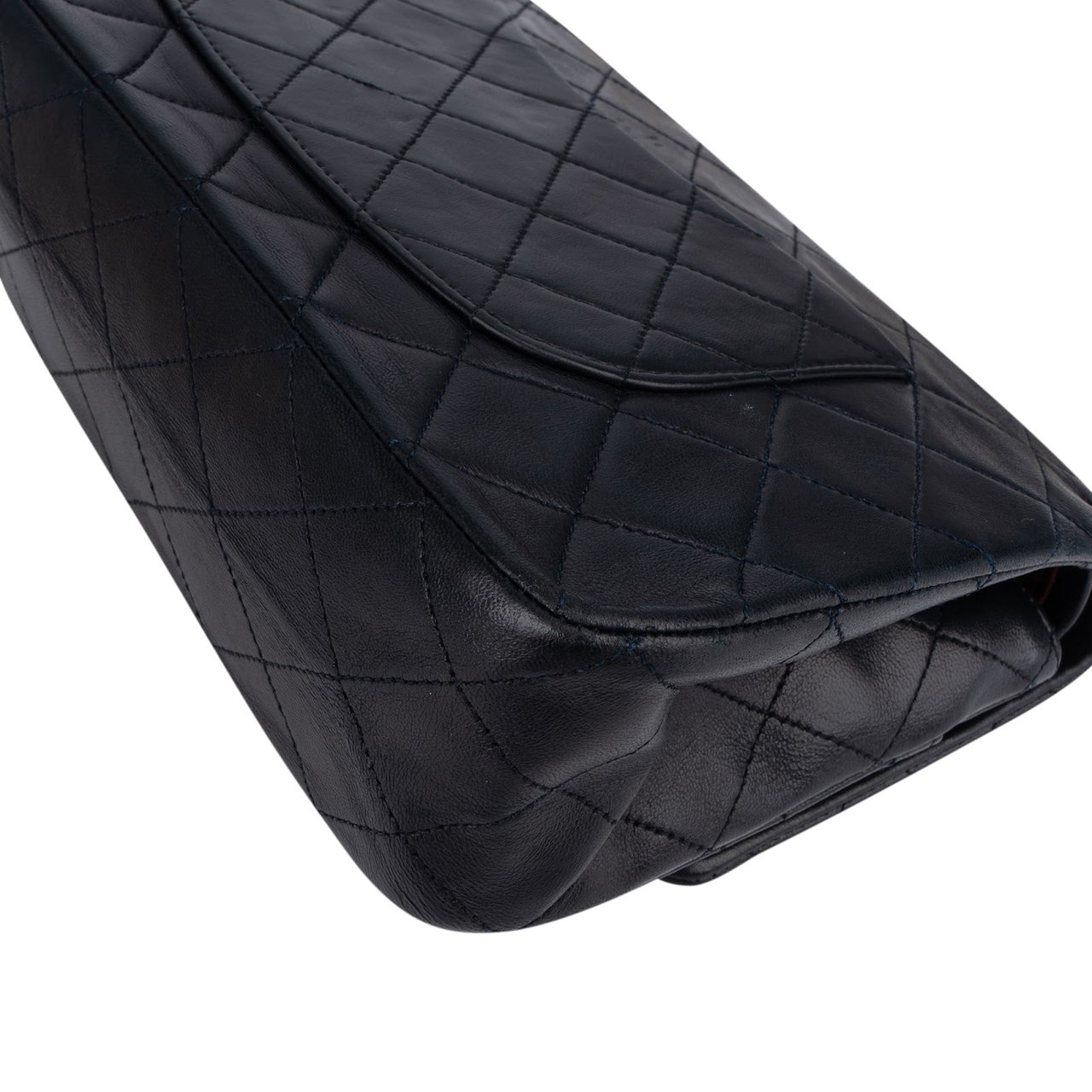 Chanel Chanel Quilted Lambskin 24K Gold Medium Double Flap Crossbody Bag Blauw