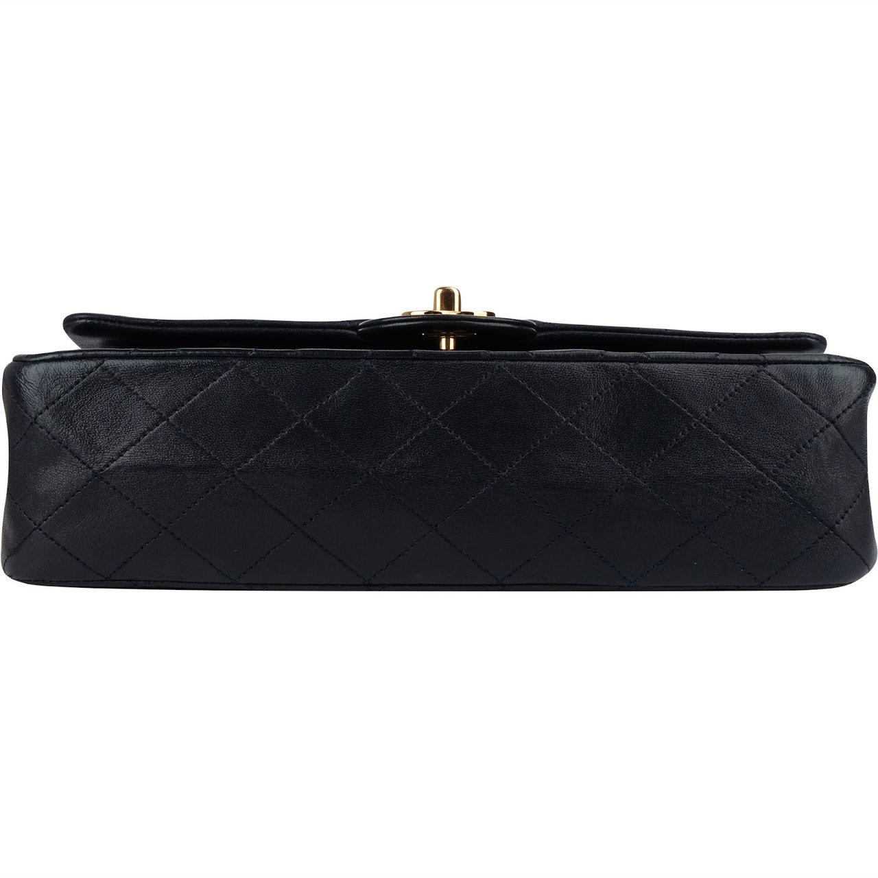 Chanel Chanel Quilted Lambskin 24K Gold Medium Double Flap Crossbody Bag Blauw