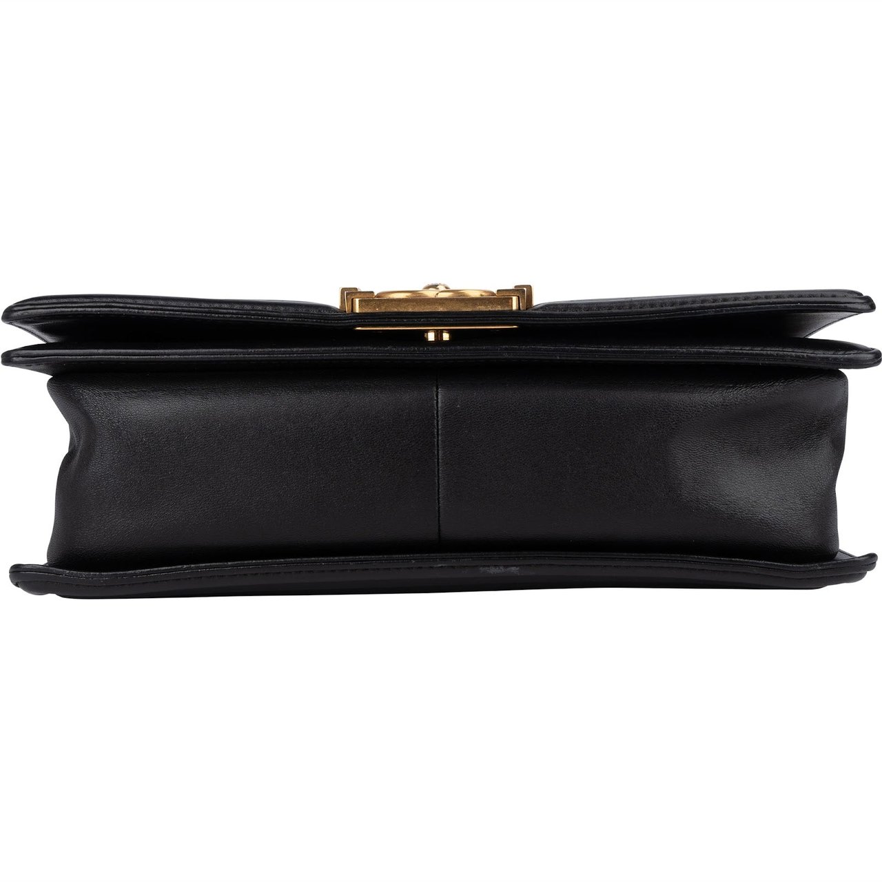 Chanel Chanel Quilted Lambskin Boy Single Flap Crossbody Bag Zwart