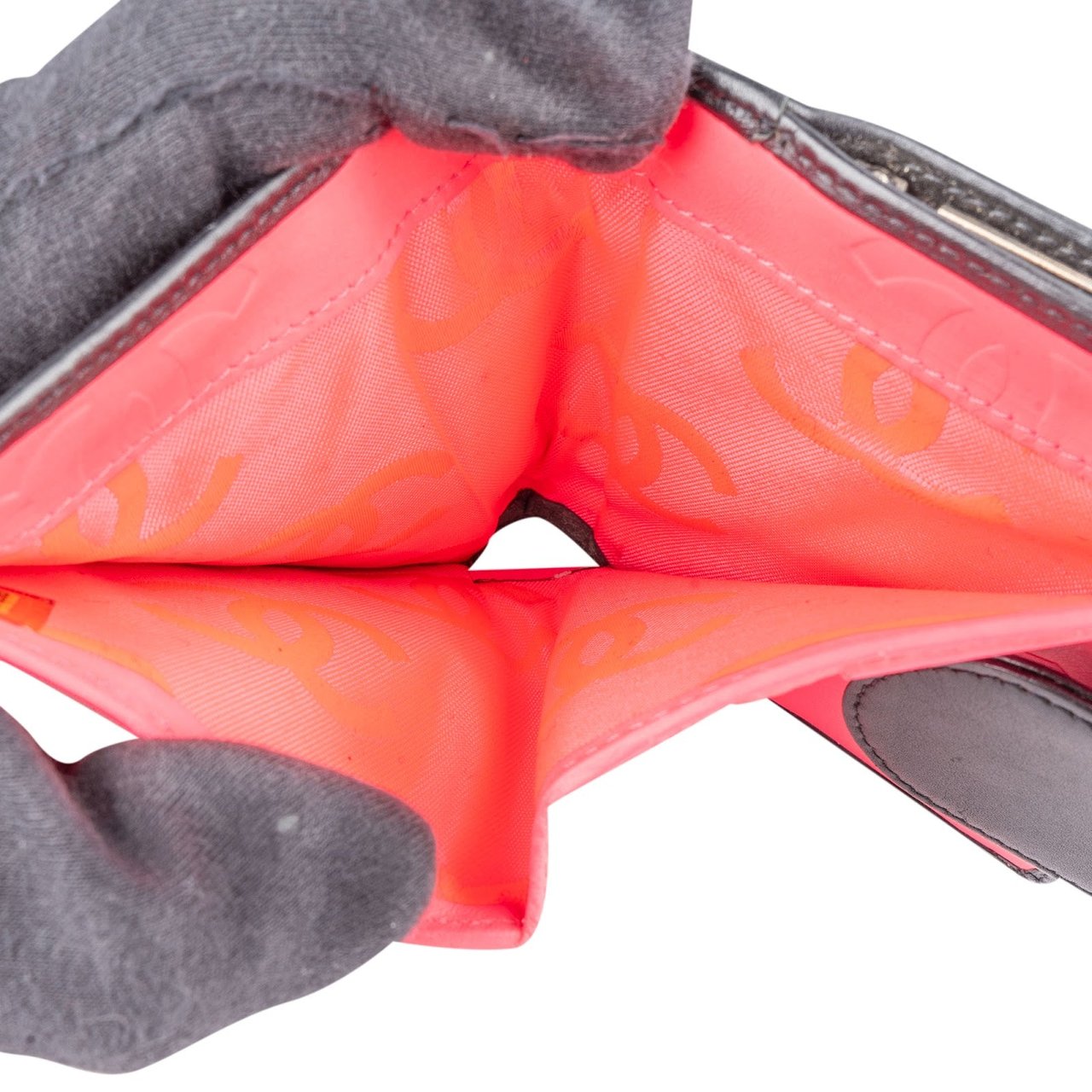 Chanel Chanel Quilted Lambskin Cambon Bifold Wallet Zwart