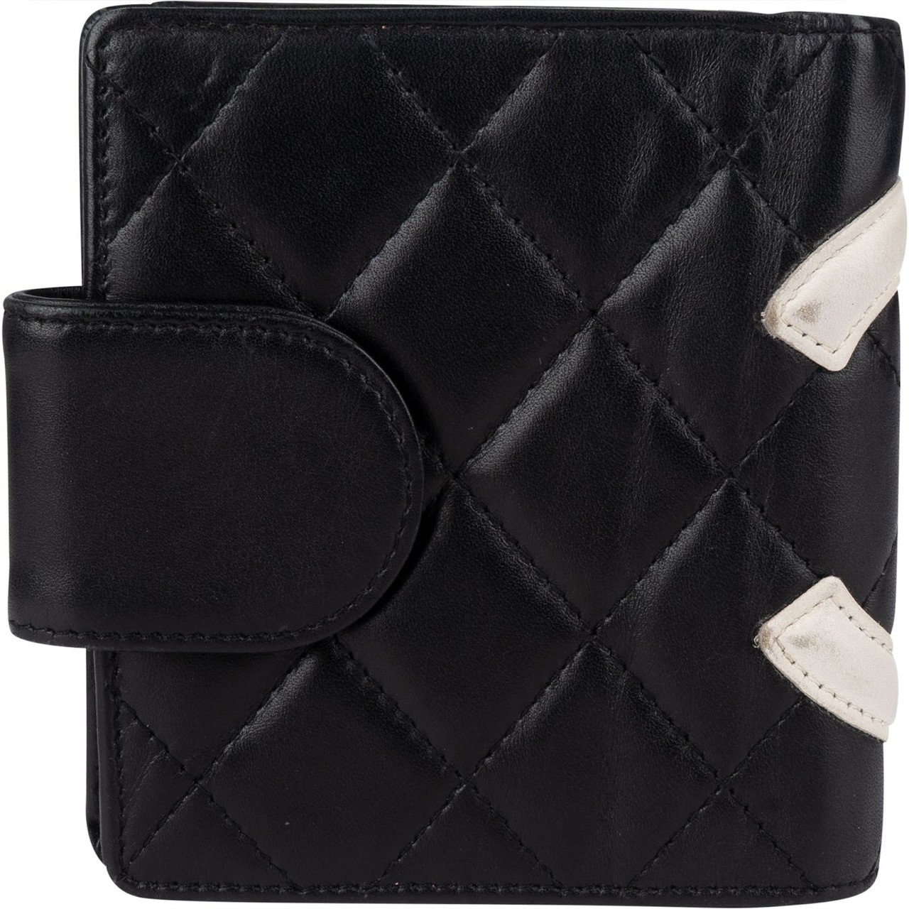 Chanel Chanel Quilted Lambskin Cambon Bifold Wallet Zwart