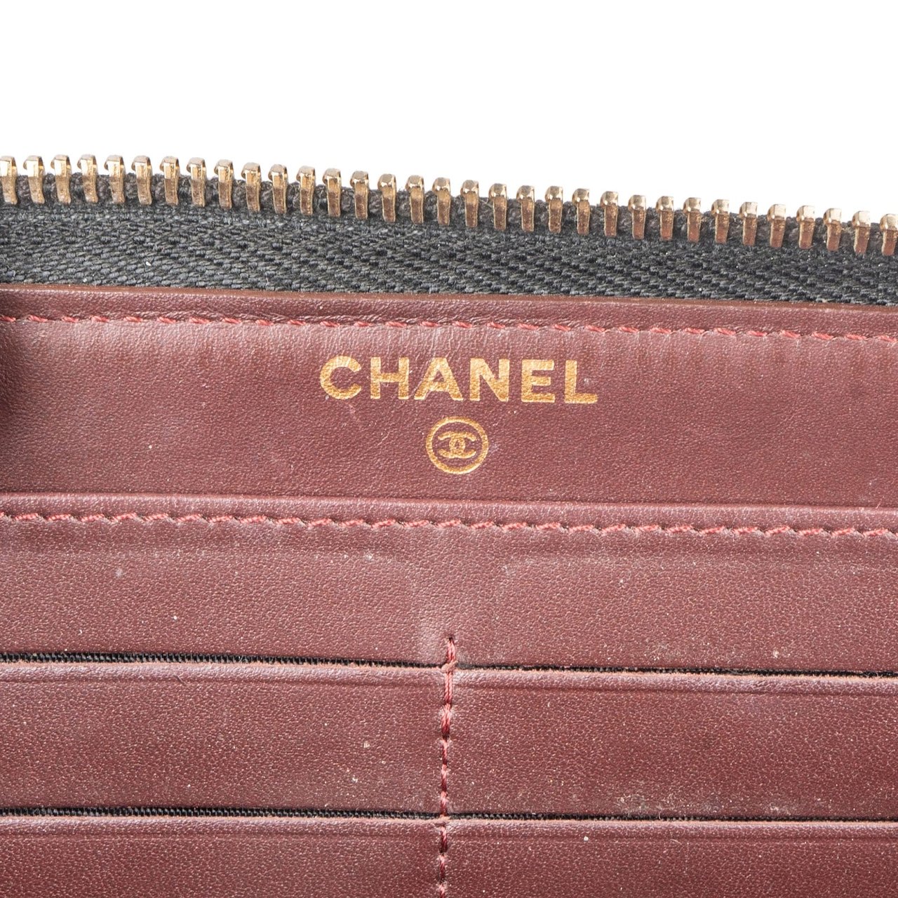 Chanel Chanel Quilted Caviar Leather Classic CC Wallet Zwart