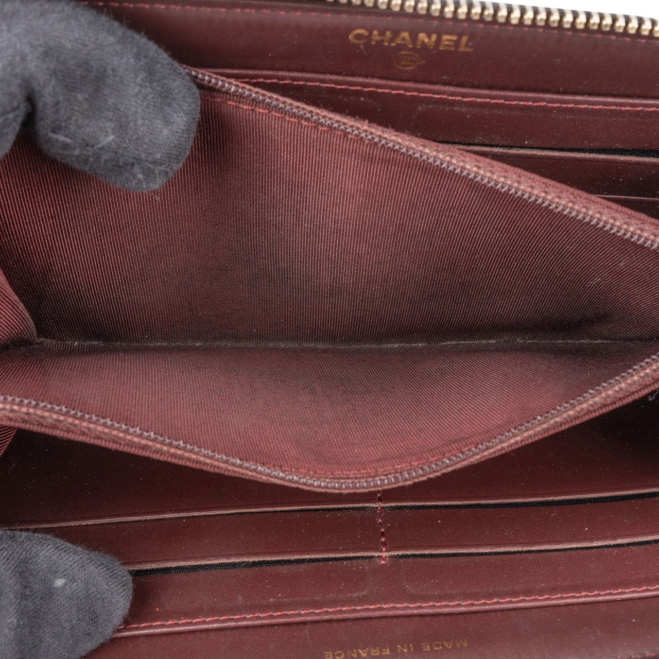 Chanel Chanel Quilted Caviar Leather Classic CC Wallet Zwart