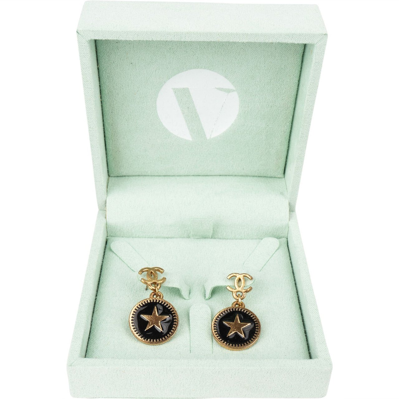 Chanel Chanel CC Star Dangle Earrings Goud