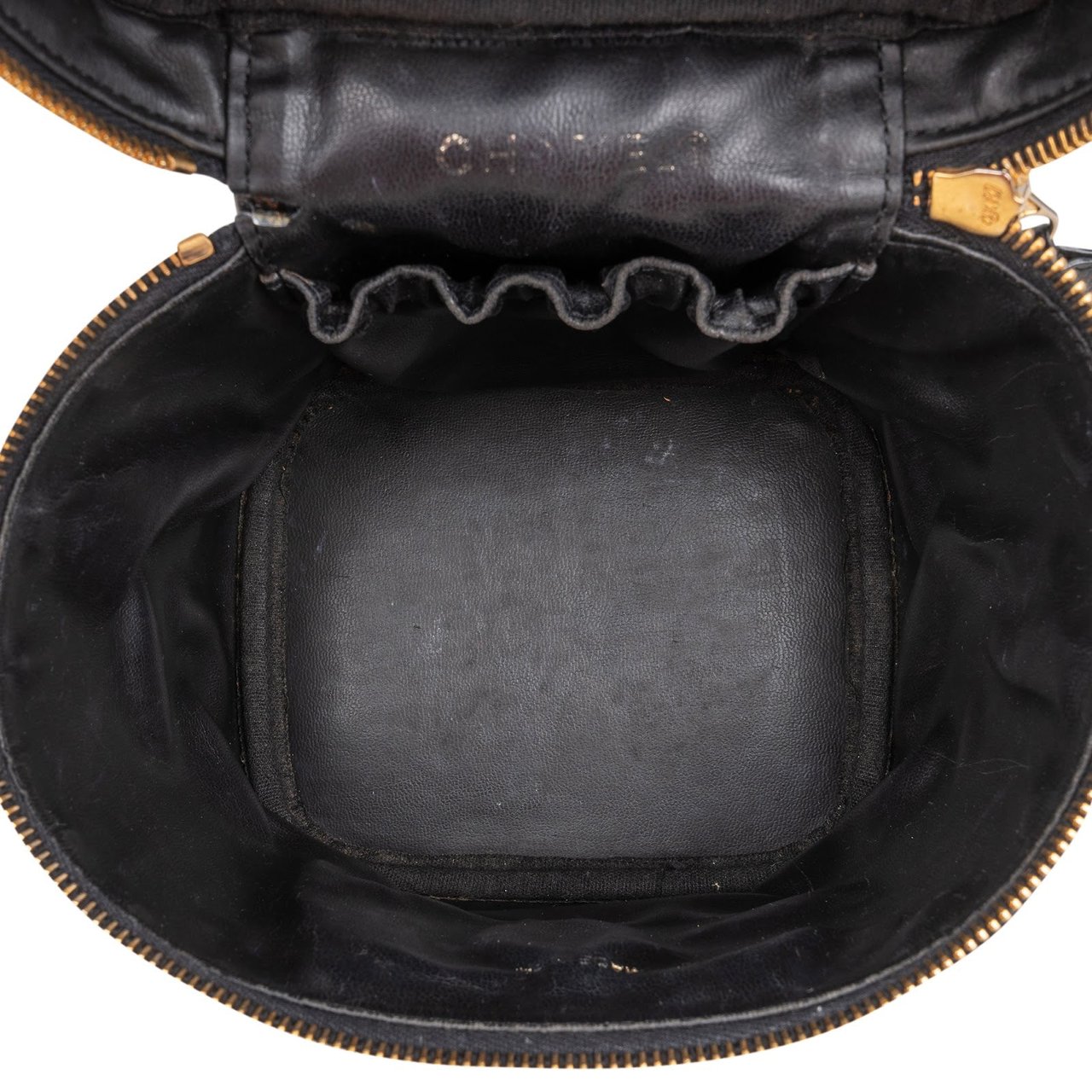 Chanel Chanel Caviar Leather Vanity Case Handbag Zwart