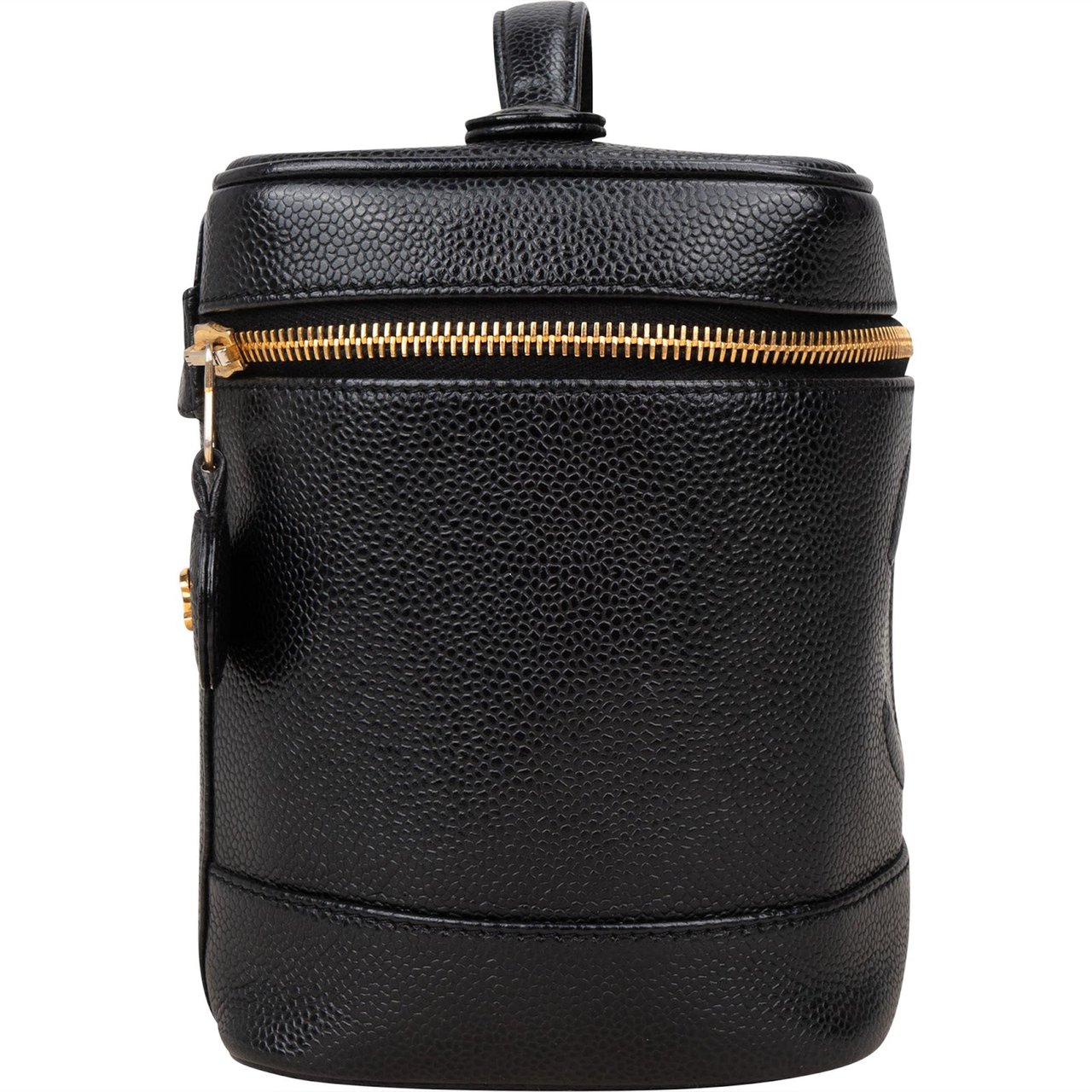 Chanel Chanel Caviar Leather Vanity Case Handbag Zwart