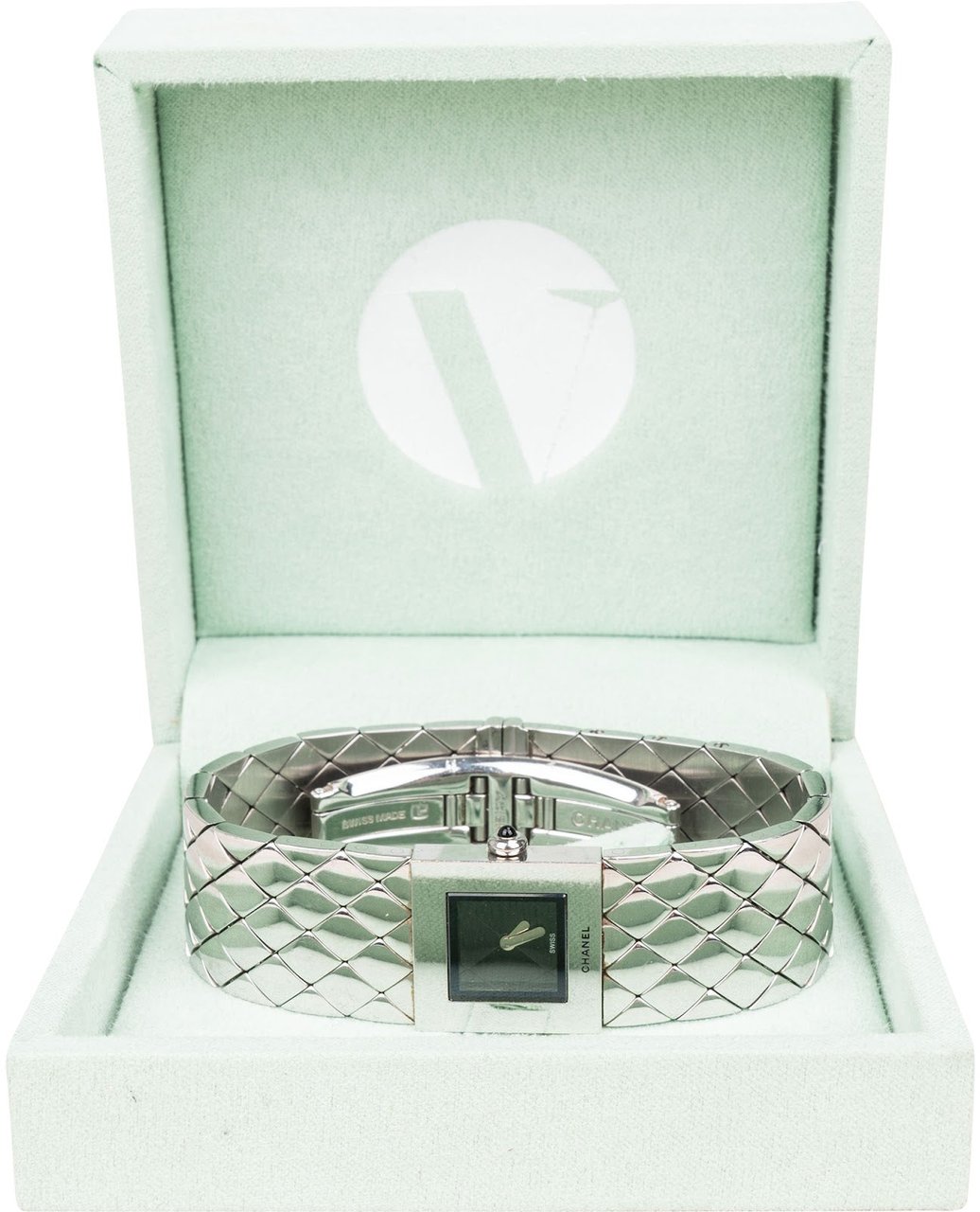 Chanel Chanel Silver Tone Matelasse Coco H0009 Women Watch Divers