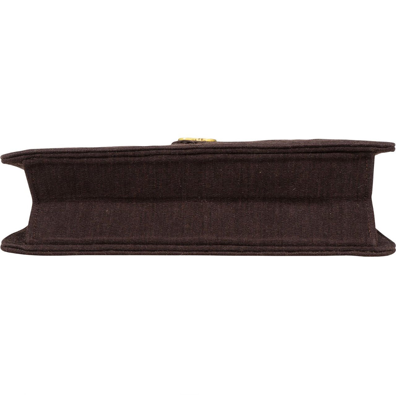 Chanel Chanel Quilted Cotton CC Single Flap Shoulder Bag Bruin