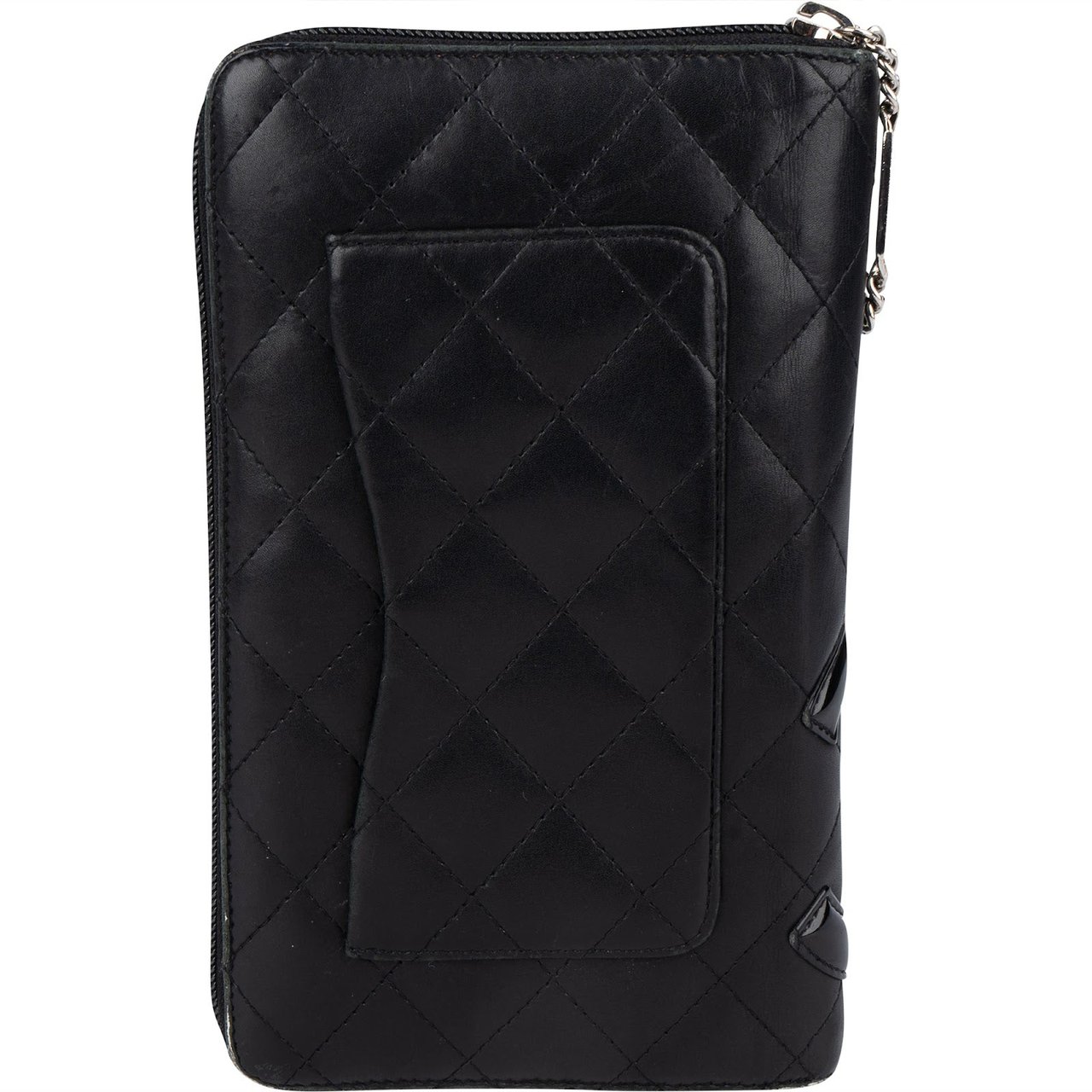 Chanel Chanel Quilted Lambskin Cambon Wallet Zwart