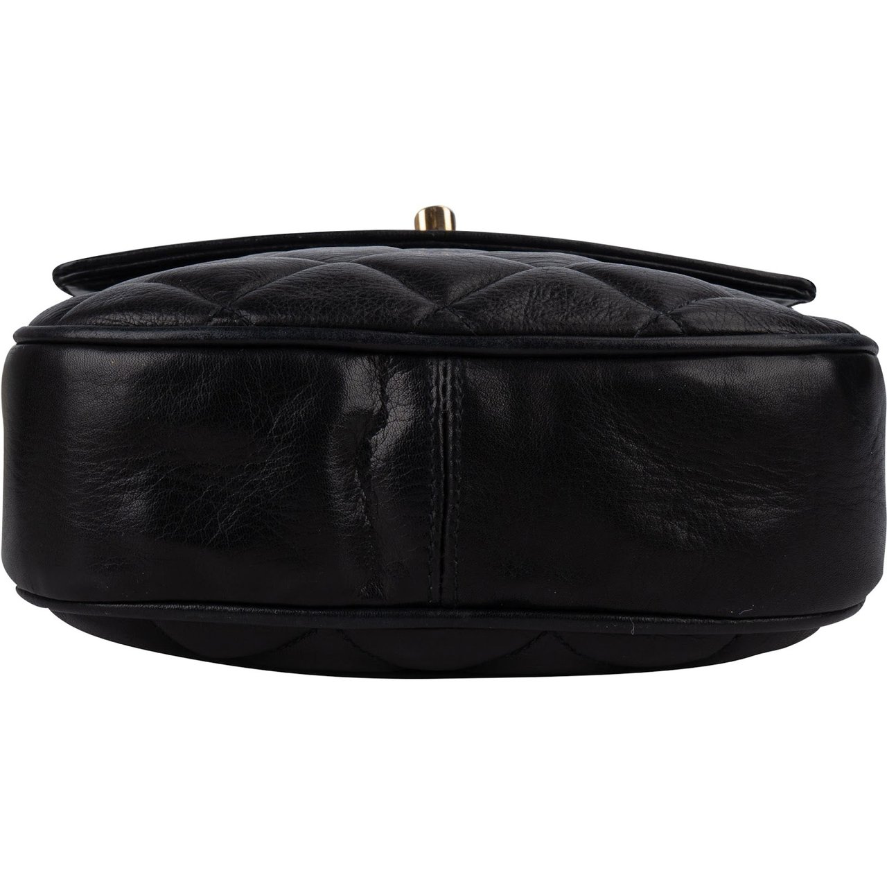 Chanel Chanel Quilted Lambskin CC Single Flap Crossbody Bag Zwart