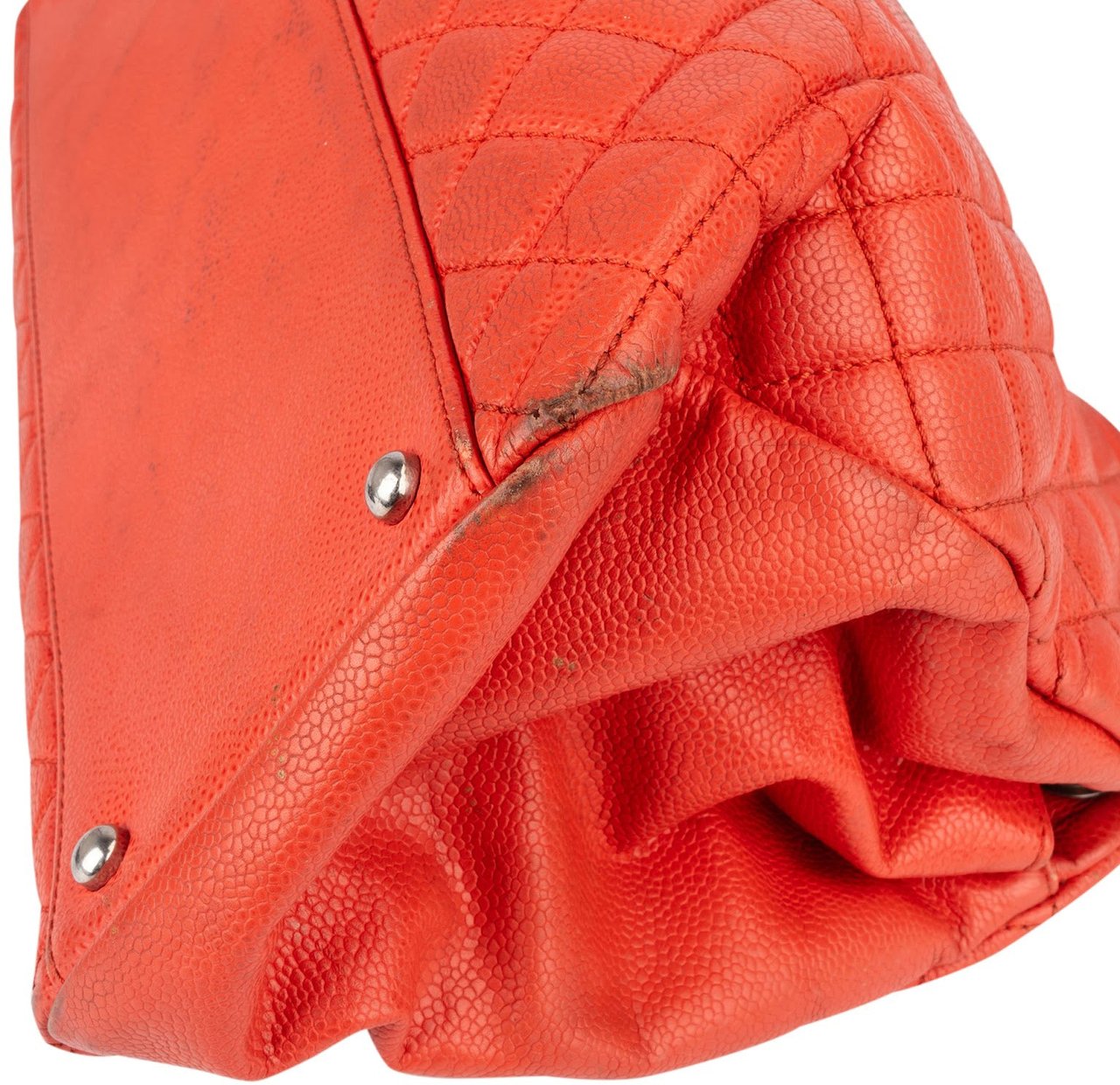 Chanel Chanel Quilted Caviar Leather CC Shoulder Bag Oranje