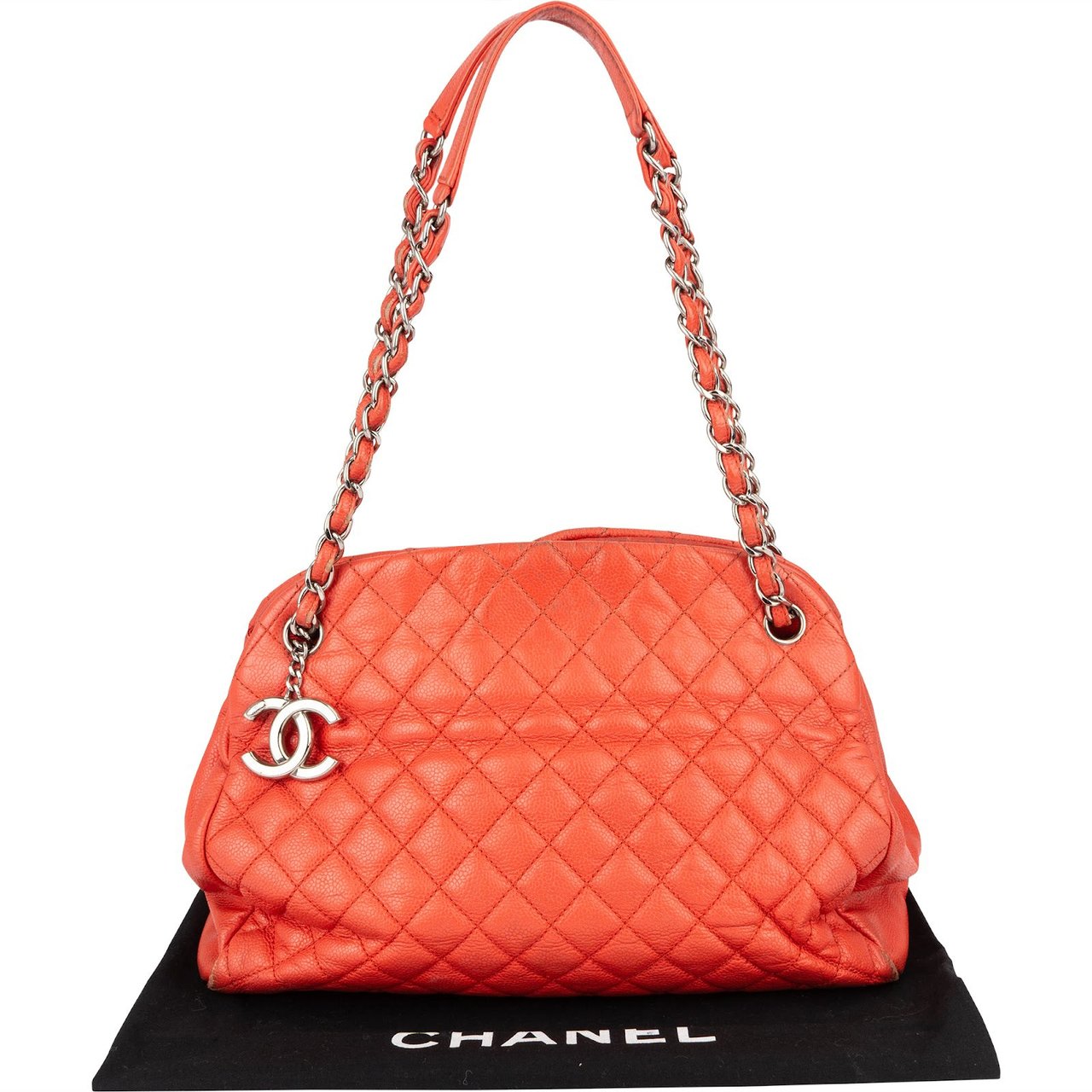 Chanel Chanel Quilted Caviar Leather CC Shoulder Bag Oranje