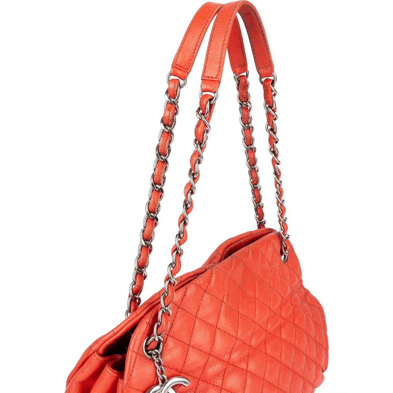 Chanel Chanel Quilted Caviar Leather CC Shoulder Bag Oranje