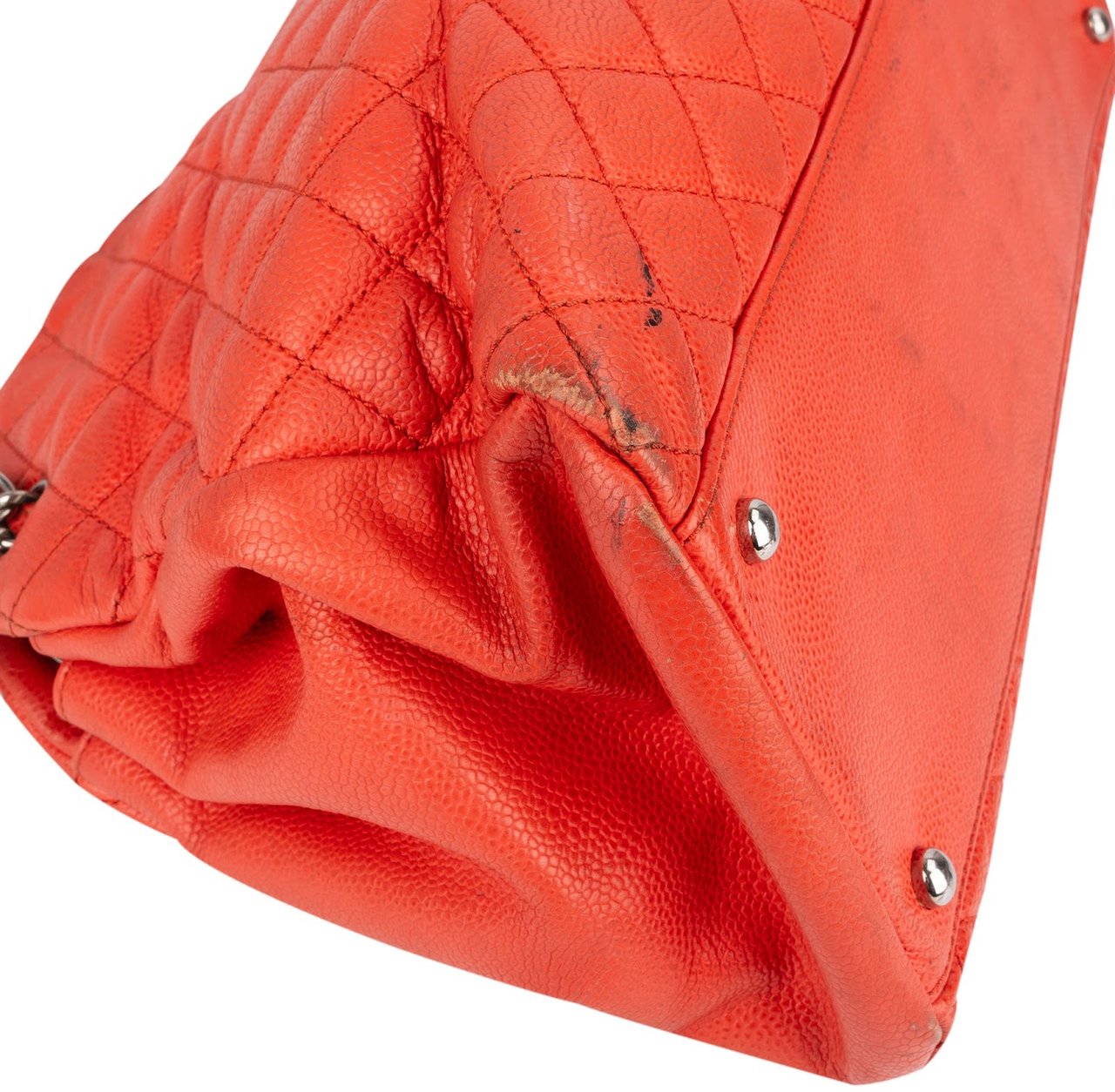 Chanel Chanel Quilted Caviar Leather CC Shoulder Bag Oranje