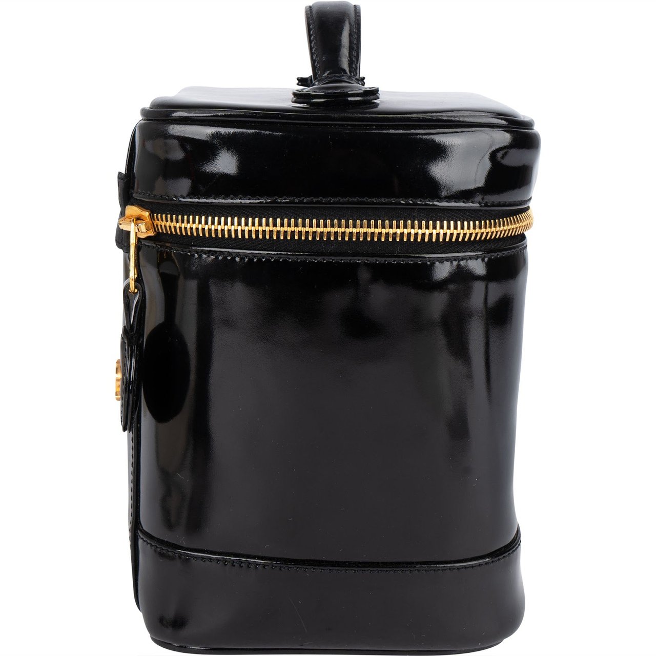 Chanel Chanel Patent Leather Vanity CC Handbag Zwart
