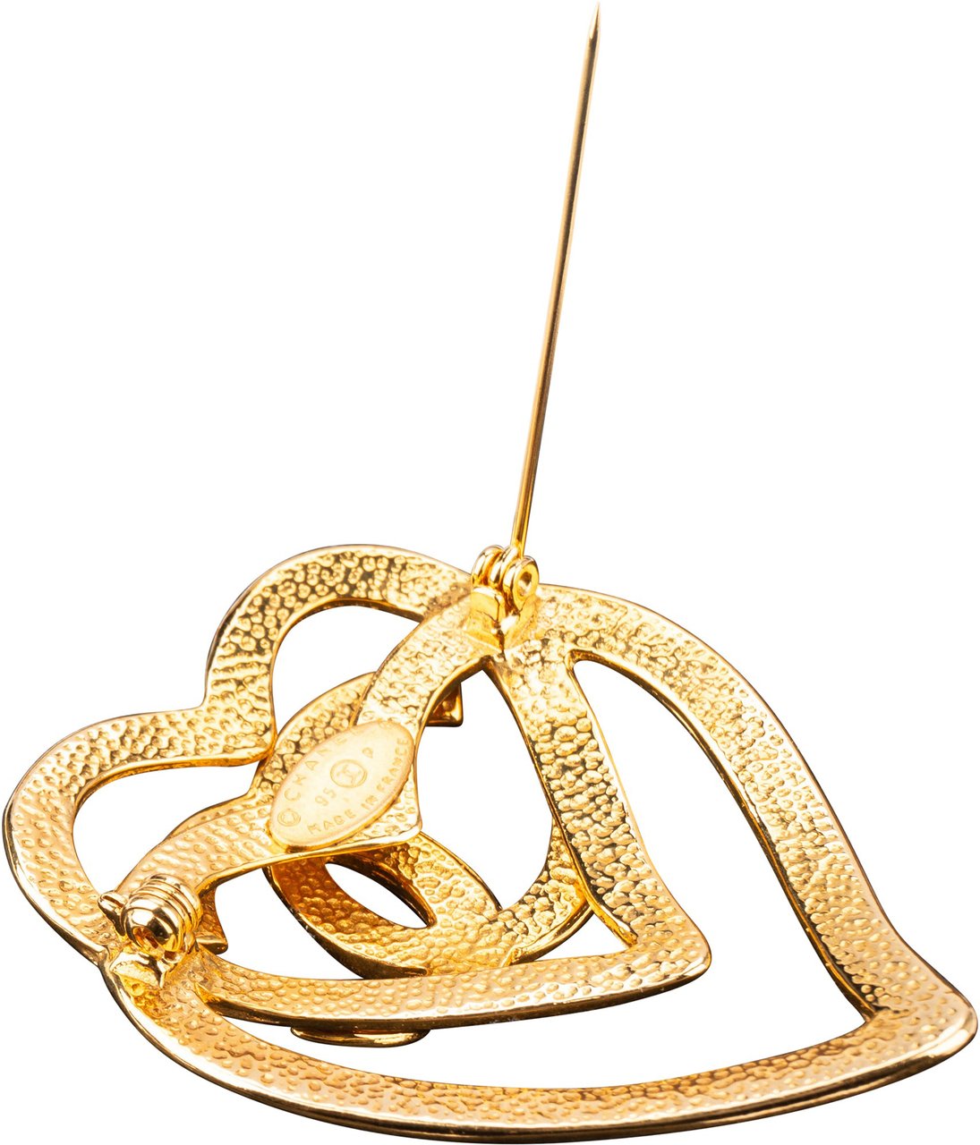 Chanel Chanel Golden CC Hearts Brooch Divers